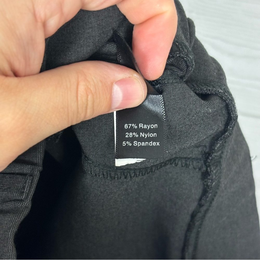 Betabrand Straight-Leg Classic Dress Yoga Pants Size Medium Petite Black/Gray - Picture 8 of 9